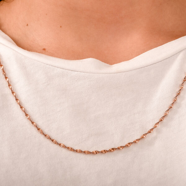 925 Silber rosévergoldet Kette ca. 45 cm ca. 3,74g image number 2