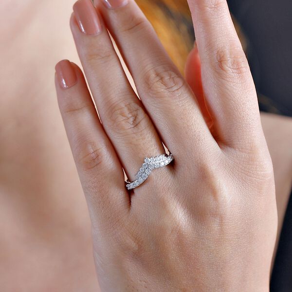 Moissanit Wishbone Ring - 0,57 ct. image number 4