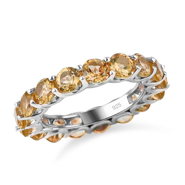 Citrin-Ring, 925 Silber platiniert  ca. 3,94 ct image number 4