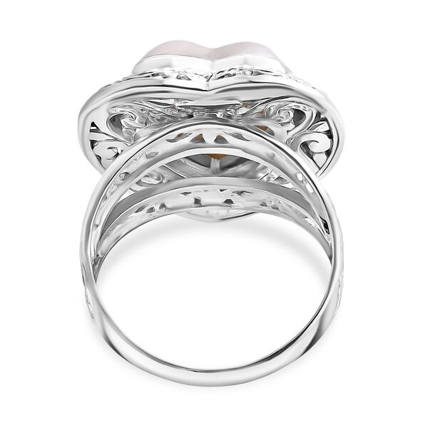 D'Joy Royal Bali - Wei&szlig;er Mabe Perle Herz Ring image number 4