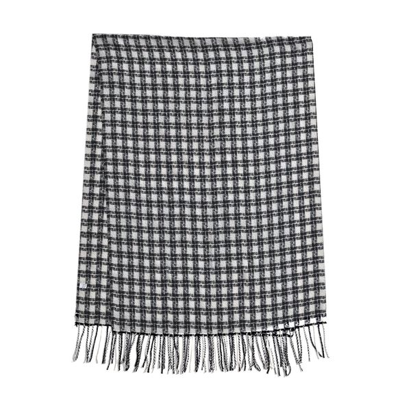 Karierter Schal mit Fransen, Orange image number 2