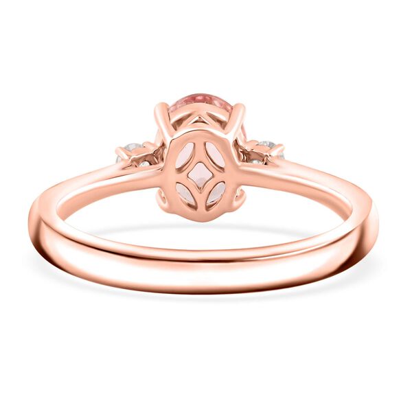 LUXORO zertifiziert und gepr&uuml;ft AAA Rosa Morganit und Diamant Ring in 417 Ros&eacute;gold - 1,35 ct. image number 4