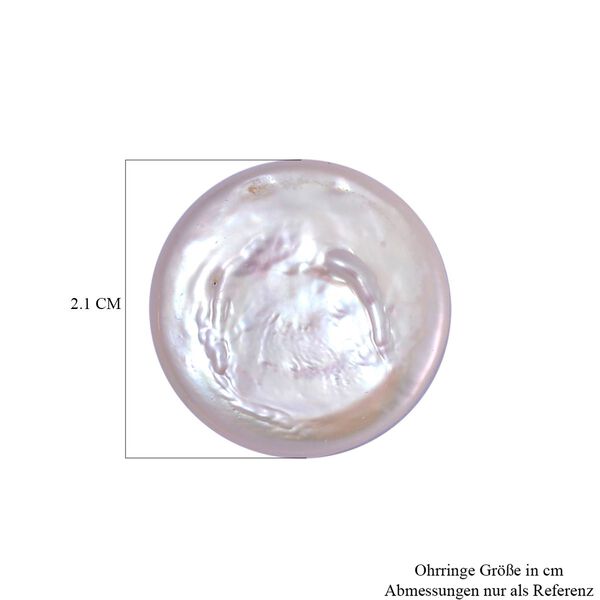 19-21mm weiße Keshi Perlen-Ohrstecker - 19 ct. image number 6