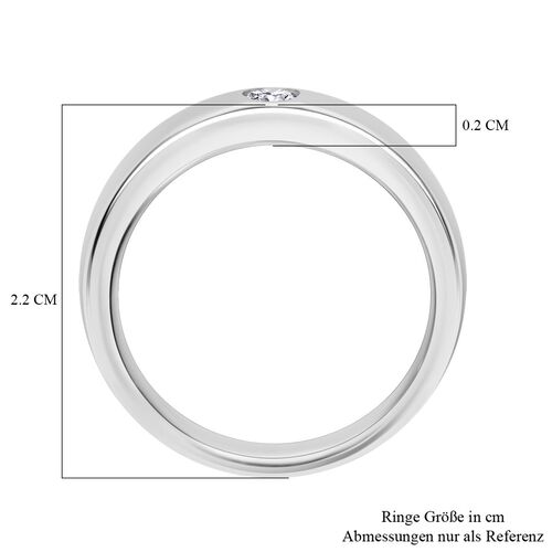 LUXURIANT DIAMOND- VS EF Labor Diamant Ring, 925 Silber platiniert - 0,15 ct. image number 3
