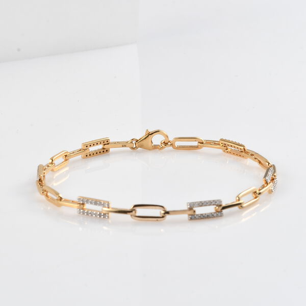 Diamant Glieder Armband in Silber image number 6