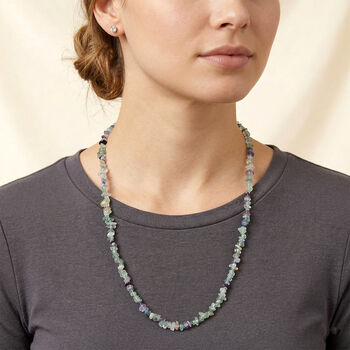 Mehrfarbige Fluorit Kette, 76 cm ca. 320.00 ct