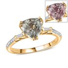 AAA Turkizit, Weißer Diamant Ring 585 Gold (Größe 17.00) ca. 1,99 ct