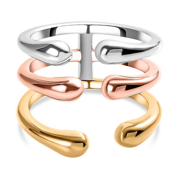 Lucy Q Drip Kollektion - Dreifarbige Stacking-Ring image number 0