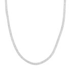 Weißer Kristall Halskette ca. 75 cm Reines Messing