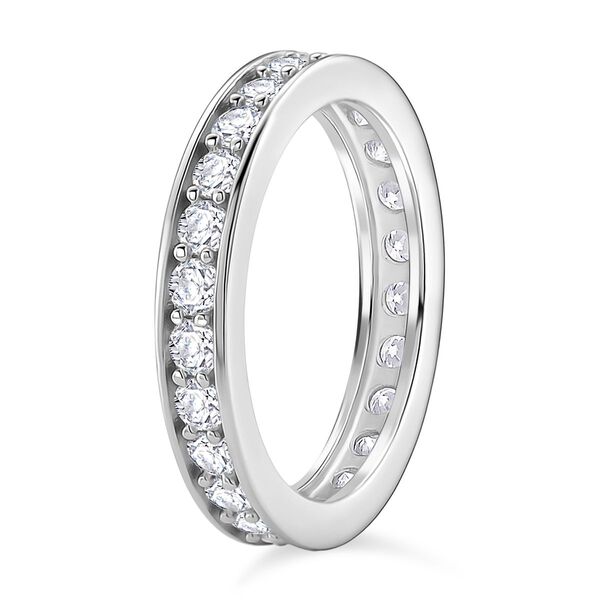 RADIANTA - 2er Set GRA zertifiziert Moissanit (D-VVS) Ring, 925 Silber rhodiniert (Gr&ouml;&szlig;e 19.00) ca. 3.28 ct image number 7