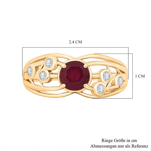 Afrikanischer Rubin  und Moissanit Ring - 1,56 ct. image number 6