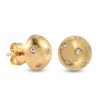 Diamant-Ohrstecker in Silber