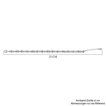 Armband in Silbeton, 19+5cm