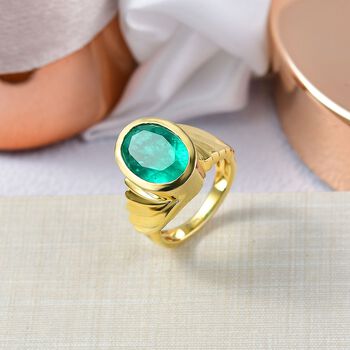 D'Joy Smaragd Triplett Quarz Ring - 5,74 ct.