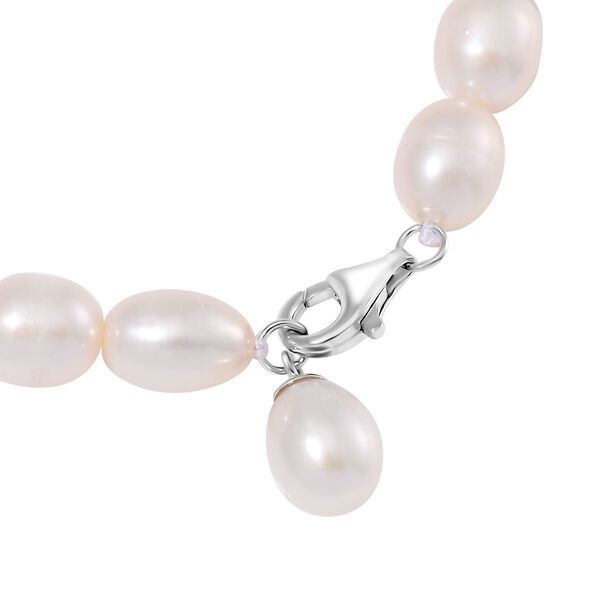 Weiße Süßwasserperlen Armband, 20 cm image number 5