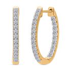 LUXURIANT DIAMOND - Lab Grown Diamant SI-GH Ohrringe 925 Silber Gelbgold Vermeil ca. 0,50 ct.