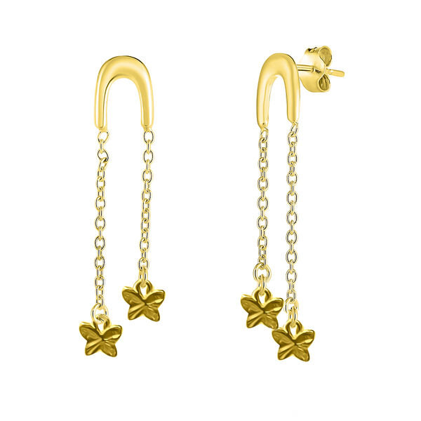 Ohrringe mit Kreuzmotiven, 925 Silber vergoldet