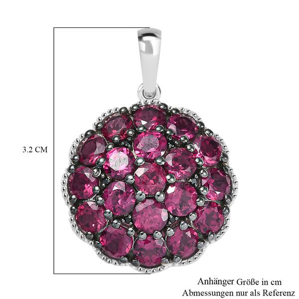 D'Joy Aura der Kaiserin Rhodolith Granat und schwarzer Spinell Anhänger - 6,70 ct. image number 6
