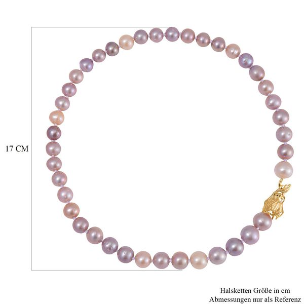 9-12mm mehrfarbige Edison Perle und nat&uuml;rliche Chromdiopsid-Halskette, 50cm image number 5