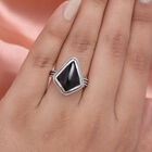 Schwarzer Spinell-Ring, 925 Silber  ca. 6,95 ct image number 2
