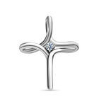 Moissanit Anhänger, 925 Silber platiniert, ca. 0.24 ct