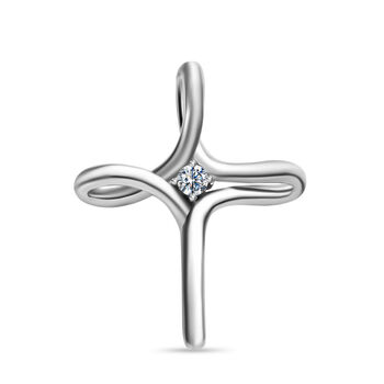 Moissanit Anh&auml;nger, 925 Silber platiniert, ca. 0.24 ct