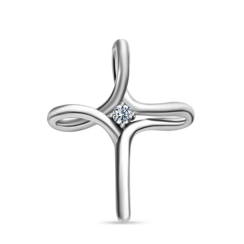 Moissanit Kreuz Anhänger - 0,24 ct. image number 0