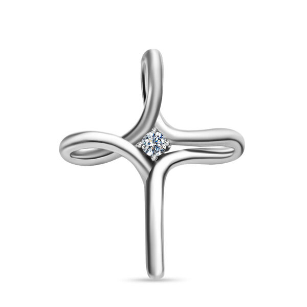 Moissanit Kreuz Anh&auml;nger - 0,24 ct.