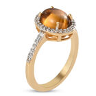 Citrin und Zirkon-Ring, 925 Silber vergoldet  ca. 2,16 ct image number 4