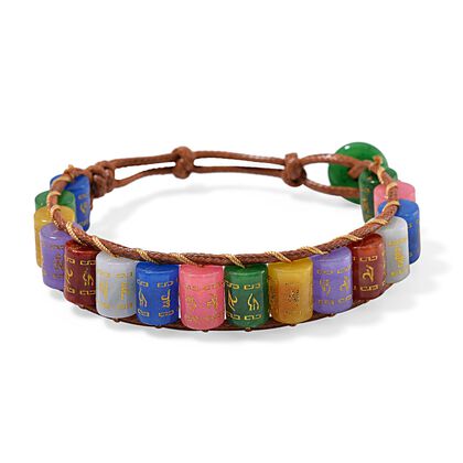 Mehrfarbig Jade Armband Flexibel cm ca. 235.00 ct