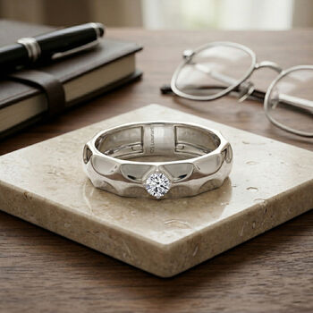 LUXURIANT DIAMOND - Lab Grown Diamant SI-GH Ring 925 Silber Rhodiniert (Gr&ouml;&szlig;e 19.00) (10-15 Werktage Lieferzeit) ca. 0.15 ct