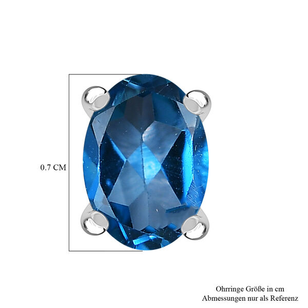 D'Joy London Blau Topas Ohrringe 925 Silber rhodiniert ca. 1,88 ct. image number 5