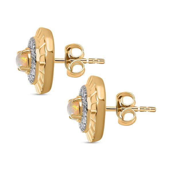 AA Nat&uuml;rlicher, &auml;thiopischer Welo Opal Ohrringe, ca. 0,65 ct image number 4