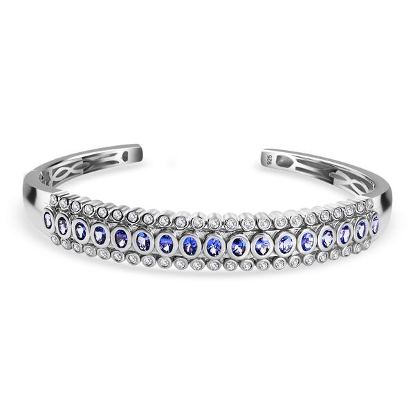 Tansanit und Zirkon Armreif - 4,38 ct.