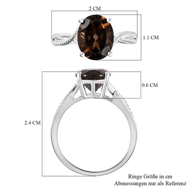 Rauchquarz-Ring, 925 Silber, ca. 2,42 ct image number 7