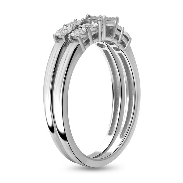 2er Set - Diamant Stacking Ringe - 0,10 ct. image number 4