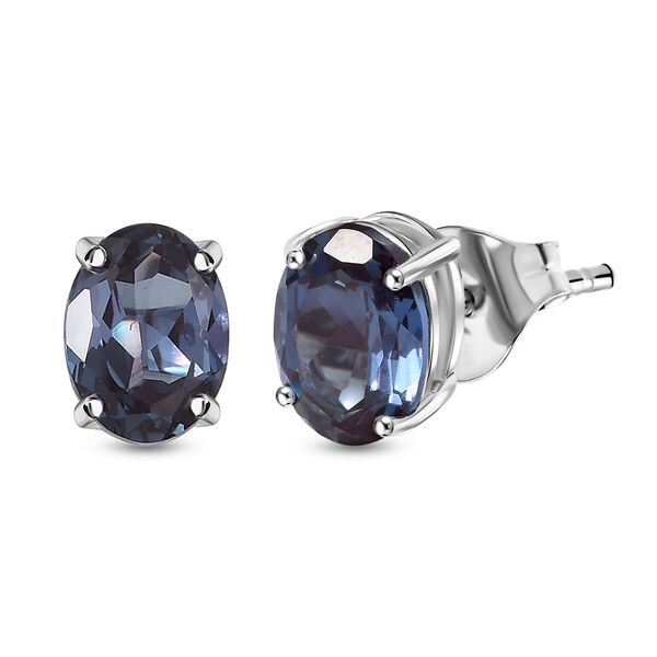AAA Lab Created Alexandrit Ohrringe, 417 Gold ca. 2.88 ct