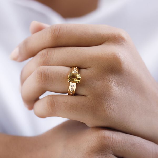 AA Premium brasilianischer Heliodor und Zirkon-Ring - 1,97 ct. image number 2