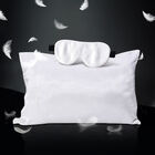 Kissenbezug (50x75 cm) und Augenmaske (23x10 cm) mit verstellbarem Gummiband, Elfenbeinfarben