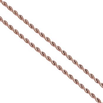 Ros&eacute;farbene Edelstahl Halskette, ca. 50 cm, ca. 19,50g