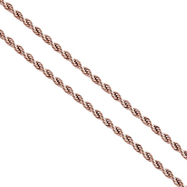Ros&eacute;farbene Edelstahl Halskette, ca. 50 cm, ca. 19,50g image number 3