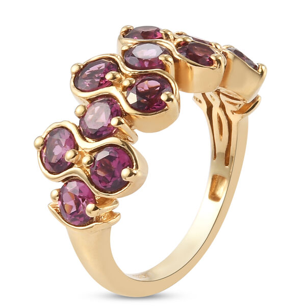 Rhodolith Granat Ring 925 Silber vergoldet  ca. 2,98 ct image number 5