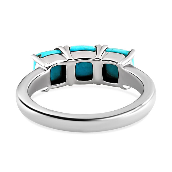 Amerikanischer, natürlicher Sleeping Beauty Türkis-Ring,  Edelstahl ca. 1,79 ct image number 6