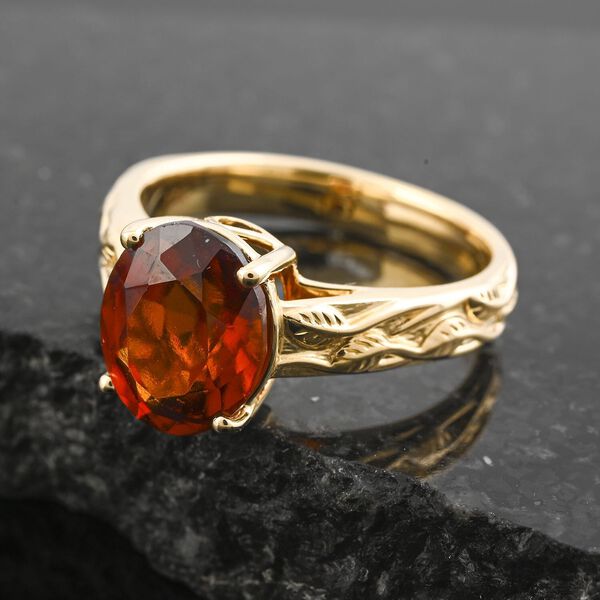 LUXORO zertifiziert und gepr&uuml;ft AAA Honig Granat Ring in 417 Gold - 3,30 ct. image number 1