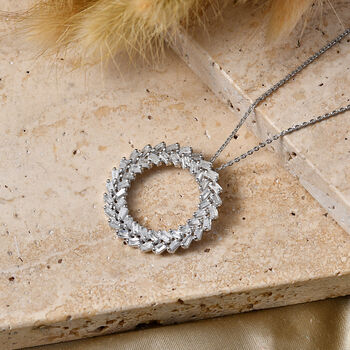 D'Joy Wei&szlig;er Diamant Schmuckset ca. 50 cm 925 Silber Rhodiniert (10-15 Werktage Lieferzeit) ca. 1.00 ct