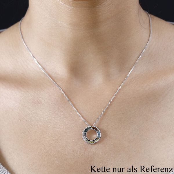 Mehrfarbiger Diamant  Anhänger, 925 Silber platiniert ca. 0.50 ct image number 3