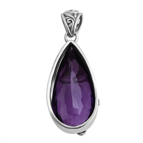 Afrikanischer Amethyst Anh&auml;nger 925 Silber ca. 25,22 ct. image number 4