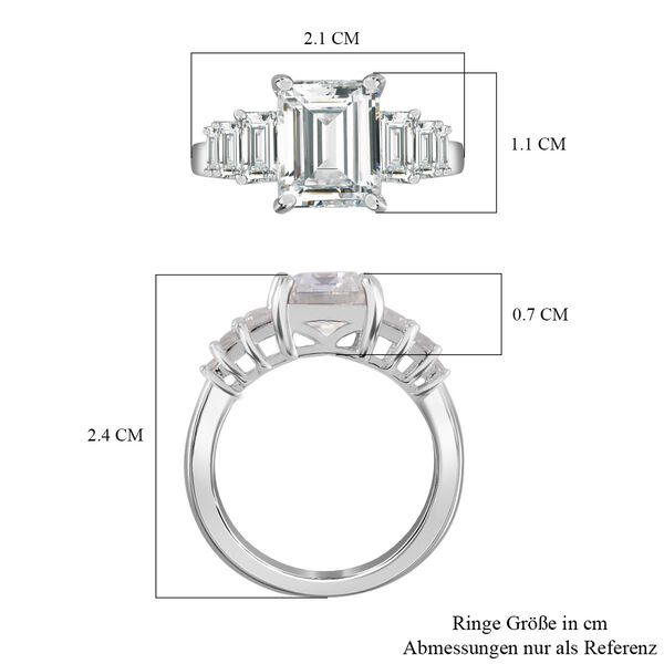 Moissanit Ring - 3,48 ct. image number 6