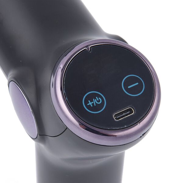 Mini-Muskel-Massage-Pistole mit 4 Massageköpfen, 32 Stärken, perfekt zum Mitnehmen, schwarz image number 10