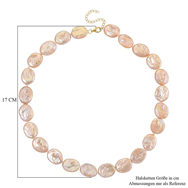 D'Joy Pfirsich Keshi Perle 45+5cm Halskette image number 6